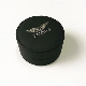  Black Round PU Leather Silver Stamping Logo Walkman Mini Earphones Packing Box