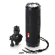  T&G Tg312 Portable Bluetooth Speaker Wireless Bike FM Radio Outdoor Waterproof Soundbar Loudspeaker with Flashlight - Black