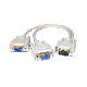  VGA SVGA 1 PC to 2 Monitor Male to 2 Dual Female Y Adapter Splitter Cable 15 Pin