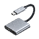  60W Pd USB-C to Dual Type-C Headphone Digital Audio Adapter