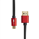  Red Slim PVC Bare Copper Male-Male HDTV Gold Micro HDMI To HDMI Cable For Phone TV