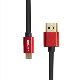 Red Slim PVC Bare Copper Male-Male HDTV Gold Micro HDMI To HDMI Cable For Phone TV