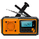  Emergency Hand Crank Solar Wb / Am / FM Radio with Flashlight / LED Reading Light / Sos Alarm Function / Power Bank / 3.5mm Aux Output