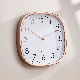 Living Room Wall Clock 12-Inch Silent Square Rounded Corner Luminous Wall Clock