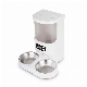 4L Cat&Dog Food supply Button control Double bowls Automatic Pet feeder