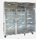  3 Glass-Door Stainless Steel Commercial Kitchen Refrigerator