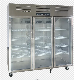 3 Glass-Door Stainless Steel Commercial Kitchen Refrigerator