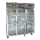  Stainless Steel Materials Double-Temperature 3 Dual Layer Glass Door Comercial Freezer Fan Cooling Quick Refrigeration Frozen Cabinet Scf-3gt