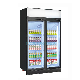  Supermarket Refrigerator 2 Door Direct Cooling Glass Display Rack