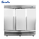  Kitchen Stainless Steel Big Cabinet Compressor Upright Deep Freezer Refrigerator