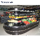 Commerical Open Display Round Island Refrigerator for Chiller Beverage Fruit and Vegetable Cooler