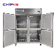 Factory Supply Chiller Manufacturing a 4 Four Door Commercial Vertical Freezer Upright Refrigerator Fridge manufacturer