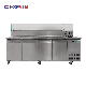 4 Door Commercial Static Cooling Refrigerated Chiller Freezer Electric Undercounter Refrigerator Worktable Fridge