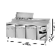  3 Doors Preparation Table Premium Saladette/Cooling Table Refrigerator