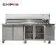 Chef Refrigerated Pizza Sandwich Prep Salad Bar Refrigerator Work Table Under Counter Top Fridge Chiller Undercounter Freezer manufacturer