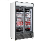  1000L Glass Door Beverage Refrigeration Commercial Upright Drinks Showcase Fridge Supermarket Refrigerator Freezer