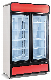 Hot Sale Commercial Vertical Double Glass Door Refrigerated Display Chiller Showcase