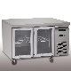  Grt-dB-260z Stainless Steel 2 Doors Under Counter Chilling Workbench Cooler Freezer Refrigerator with Prep Table