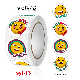 Self-Adhesive Paper Sticker Roll Reward Stickers for Teachers Motivational Incentive Stickers for Kids, 500PCS Roll 1 Inch Round Stickers 8 Smile Designs/Roll