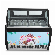  Customized Trays Curved Glass Italian Soft Ice Cream Gelato Display Freezer Refrigerator Showcase
