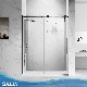  Shower Enclosure Self Clean Coating 10mm Tempered Glass Matt-Black Sliding Shower Door
