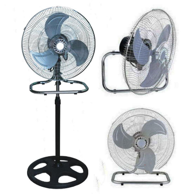 18" 3in1 Industrial Fan with 3 Metal Blades and 5-Holes Base