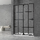  Durable Outdoor Tempered Glass Square Shower Enclosure Shower Screen with Manufacturer Price