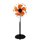 Hot Sale Newest Oscillating 16" Stand Fan in 5 Orange Colorful Blades and Stable Round Plastic Base