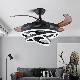 LED Fan Light Dining Room Living Room Bedroom LED with Electric Fan Light Invisible Ceiling Fan with Lights (WH-VLL-24)