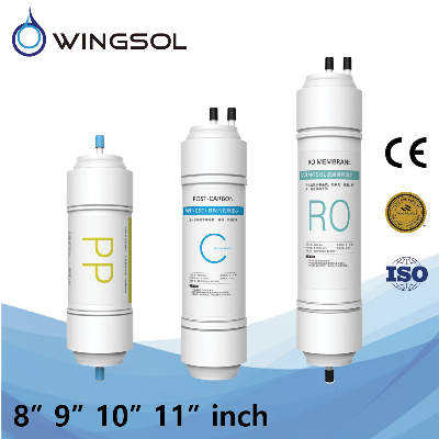8" 9" 10" 11" Inch Korea Water Filter, U Type & I Type, 2/8" or 3/8" Water in/out Quick Connect, Water Pressure 32 Bars, PP/GAC/CTO/UF/RO/Resin/PC, OEM Factory