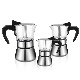 Custom Logo Stainless Steel Espresso Coffee Maker Electric Italy Moka Pot Glass manufacturer