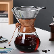 Heat Resistant Pour Over Coffee Maker Drip Stainless Steel Filter High Borosilicate Glass Coffee Pot manufacturer