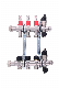 Stainless Steel 304 Water Manifolds with 15-a Type Flow Meters. Auto Air Vent, Drain Valve and Outputs of The Eurocone Standard