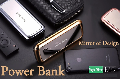 New Style Magic Mirror Series Portable Power Bank with 10000-15000mAh