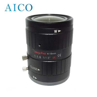 1/1.8" F1.6 Manual Iris 3MP 4.0-18mm C Mount Industrial Machine Vision Cmount Zoom Vari-Focal CCTV Objektive Lens