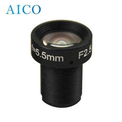 1/1.8" F2.5 F4.0 F5.6 F8.0 3MP 5.5mm Low Distortion M12 S Mount Far Field Telephoto CCTV Board Lens for Long Range Distance Vision