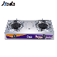 Jd-Ds035 High Quality Popular Stainless Steel Gas Stove Portable Double Burner Gas Cooker LPG Blue Flame Gas Cooktop for Sale