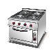  4 Burner Gas Cooker with Gas Oven for Restaurant