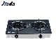  Hot Selling Kitchen Assistant 2 Burner Table Top Tempered Glass Strong Gas Cooker Stove