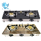 Three Burners Glass Top Cast Iron Burner Gas Stoves (DS-GSG308)