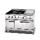 Stainless Steel 4 Burner Stove & Griddle Gas Cooking Range with Gas Oven