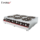 Commercial Induction Stove Cooker 6 Burner Countertop Style Stainless Steel for Restaurant