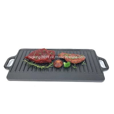 20"X9" Inch Flat Reversible Pre-Seasoned Cast Iron Grill & Griddle Plate with Double Usage for Stove Top