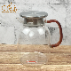  1000ml High Borosilicate Glass Teapot Kettle with Stainless Steel Lid