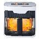 Kitchen Equipment Large Capacity Digital Toaster Smart Visible Glass Food Grade 1200W Air Fryer