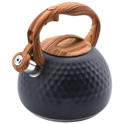 Wholesale 3.2 Quart Tea Stainless Steel Whistling Stovetop Teapot Wood Handle Kettle