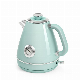  Retro Cordless All Steel Fast Boiling 1200W Automatic Shut off Electric Kettle