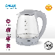  1.7L 304 Stainless Steel Blue LED Light Glass Electric Tea Maker Kettle