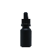 15 Ml Round Matte Frosted Black Essential Oil Glass Bottle E-Liquid Dropper Bottle with Childproof Cap