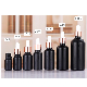 10ml 15ml 30ml 50ml 100ml Black Glass Dropper Essential Oil Bottle for Skincare Serum Eliquid Attar with Rose Gold Cap